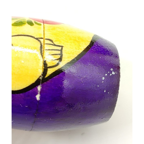 Vintage Russian Nesting Dolls Set of 7 Piece Wooden Babushka Matryoshka - Picture 14 of 16